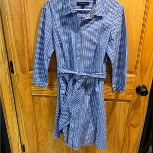 Tommy Hilfiger Striped Long Sleeve Shirt Dress